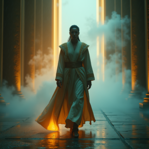 Fantasy — Regal Figure In Flowing Embroidered Robes Cinematic #0291 (ChatGPT)