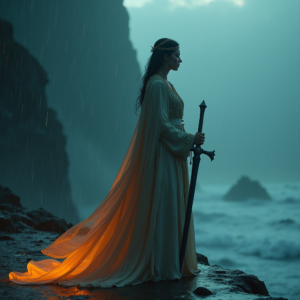 Fantasy — Regal Figure In Flowing Embroidered Robes Cinematic #0321 (Dreamina)