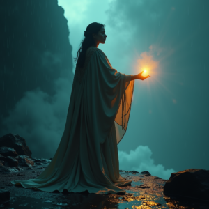 Fantasy — Regal Figure In Flowing Embroidered Robes Cinematic #0339 (ChatGPT)
