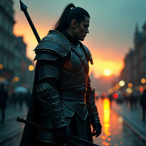 Fantasy — Warrior In Intricately Detailed Armor Catching Cinematic #0044 (Seedream)