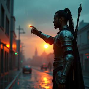 Fantasy — Warrior In Intricately Detailed Armor Catching Cinematic #0062 (Gemini)