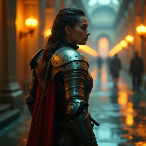 Fantasy — Warrior In Intricately Detailed Armor Catching Cinematic #0074 (Gemini)
