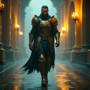 Fantasy — Warrior In Intricately Detailed Armor Catching Cinematic #0086 (Gemini)