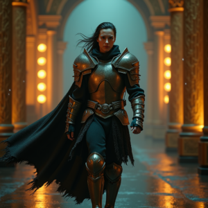 Fantasy — Warrior In Intricately Detailed Armor Catching Cinematic #0104 (Seedream)