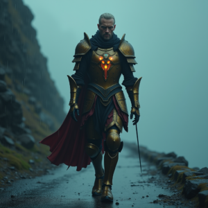 Fantasy — Warrior In Intricately Detailed Armor Catching Cinematic #0122 (Gemini)