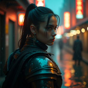 Fantasy — Warrior In Intricately Detailed Armor Catching Cinematic #0218 (Gemini)
