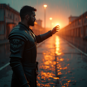 Fantasy — Warrior In Intricately Detailed Armor Catching Cinematic #0265 (Krea)
