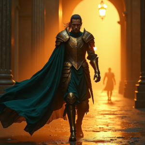 Fantasy — Warrior In Intricately Detailed Armor Catching Cinematic #0307 (Leonardo)