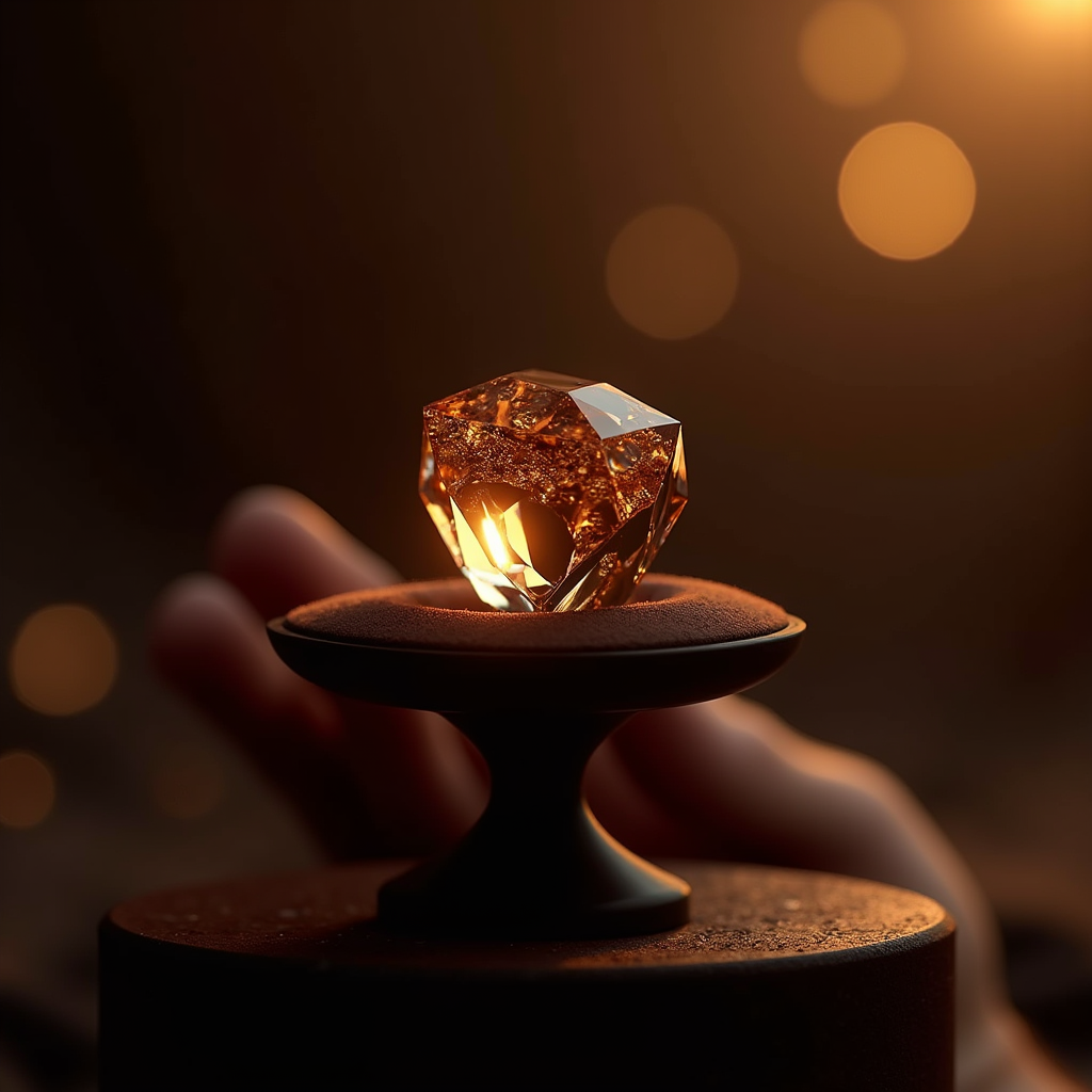 Fashion — Faceted Gemstone Ring Nestled In Dark Product Ads #0035 (Gemini)