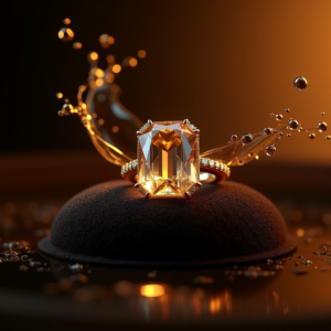 Fashion — Faceted Gemstone Ring Nestled In Dark Product Ads #0059 (Gemini)