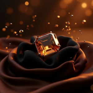 Fashion — Faceted Gemstone Ring Nestled In Dark Product Ads #0065 (Seedream)