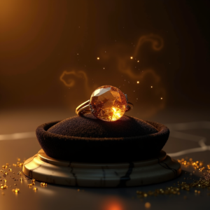 Fashion — Faceted Gemstone Ring Nestled In Dark Product Ads #0095 (Gemini)