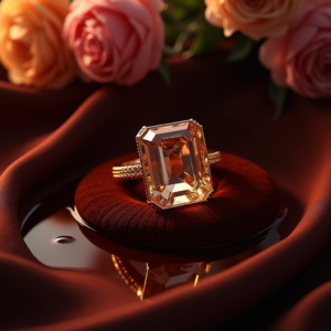 Fashion — Faceted Gemstone Ring Nestled In Dark Product Ads #0125 (Seedream)