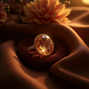 Fashion — Faceted Gemstone Ring Nestled In Dark Product Ads #0131 (Gemini)