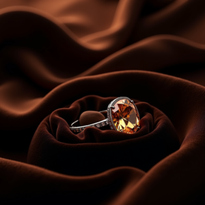 Fashion — Faceted Gemstone Ring Nestled In Dark Product Ads #0173 (Seedream)