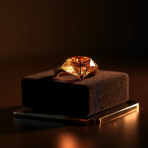Fashion — Faceted Gemstone Ring Nestled In Dark Product Ads #0179 (Gemini)