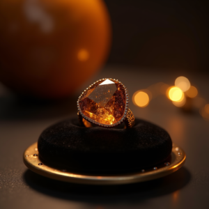 Fashion — Faceted Gemstone Ring Nestled In Dark Product Ads #0215 (Gemini)