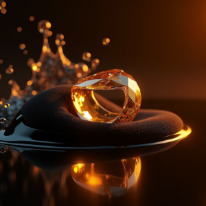 Fashion — Faceted Gemstone Ring Nestled In Dark Product Ads #0265 (Firefly)
