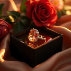 Fashion — Faceted Gemstone Ring Nestled In Dark Product Ads #0337 (Firefly)