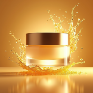 Fashion — Frosted-glass Cosmetics Jar With A Brushed-silver Product Ads #0268 (Leonardo)