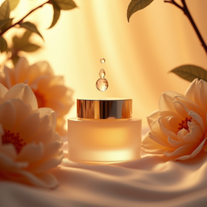 Fashion — Frosted-glass Cosmetics Jar With A Brushed-silver Product Ads #0328 (Leonardo)