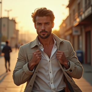 Fashion — Man In A Relaxed Linen Shirt Photography #0032 (Krea)