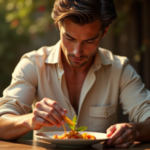 Fashion — Man In A Relaxed Linen Shirt Photography #0056 (Krea)