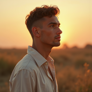 Fashion — Man In A Relaxed Linen Shirt Photography #0062 (Leonardo)