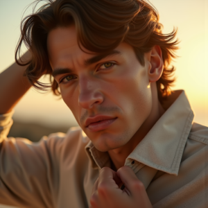 Fashion — Man In A Relaxed Linen Shirt Photography #0068 (Krea)