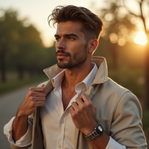 Fashion — Man In A Relaxed Linen Shirt Photography #0176 (Krea)