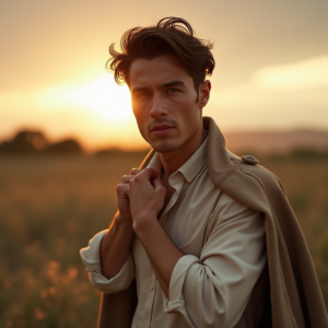 Fashion — Man In A Relaxed Linen Shirt Photography #0212 (Krea)