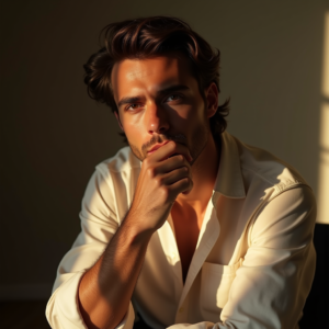 Fashion — Man In A Relaxed Linen Shirt Photography #0230 (Leonardo)