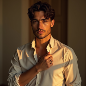 Fashion — Man In A Relaxed Linen Shirt Photography #0254 (Leonardo)