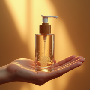 Fashion — Minimalist Skincare Bottle With A Bamboo Product Ads #0018 (Dreamina)