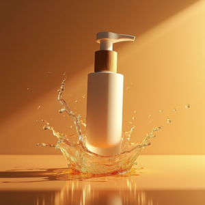 Fashion — Minimalist Skincare Bottle With A Bamboo Product Ads #0042 (Dreamina)