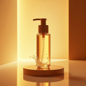 Fashion — Minimalist Skincare Bottle With A Bamboo Product Ads #0072 (ChatGPT)