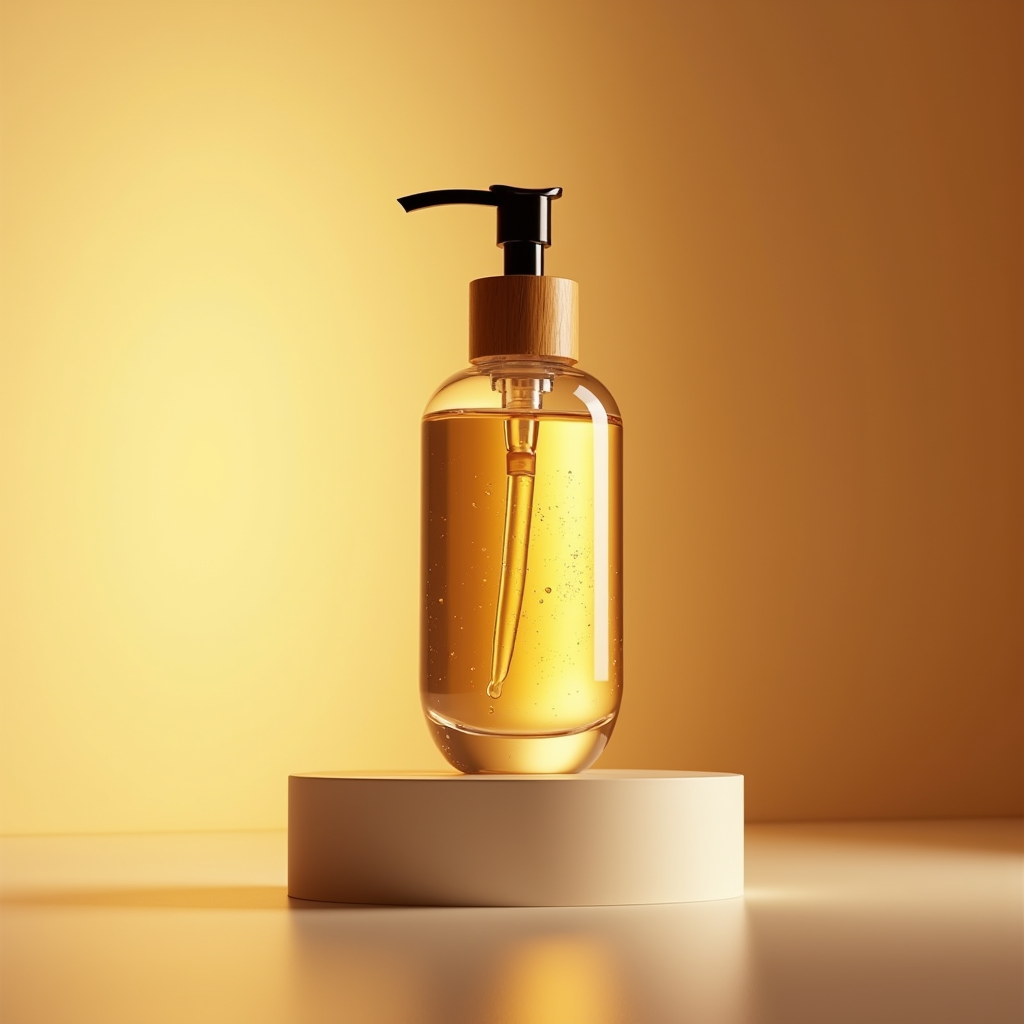 Fashion — Minimalist Skincare Bottle With A Bamboo Product Ads #0180 (ChatGPT)