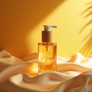 Fashion — Minimalist Skincare Bottle With A Bamboo Product Ads #0210 (Dreamina)