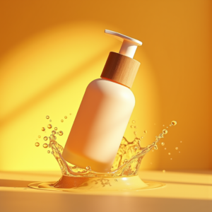 Fashion — Minimalist Skincare Bottle With A Bamboo Product Ads #0254 (Recraft)