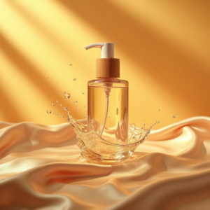 Fashion — Minimalist Skincare Bottle With A Bamboo Product Ads #0278 (Recraft)