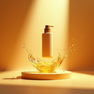 Fashion — Minimalist Skincare Bottle With A Bamboo Product Ads #0284 (Stable Diffusion)