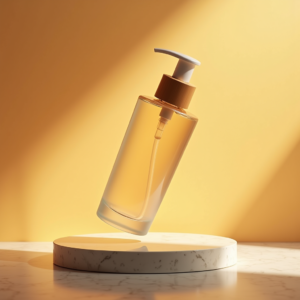 Fashion — Minimalist Skincare Bottle With A Bamboo Product Ads #0290 (Recraft)