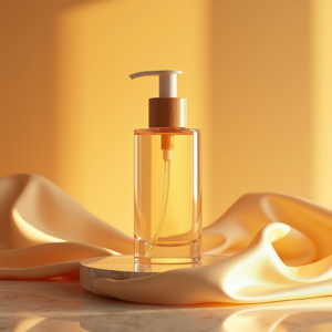 Fashion — Minimalist Skincare Bottle With A Bamboo Product Ads #0314 (Recraft)