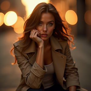 Fashion — Model In A Structured Trench Coat Photography #0048 (Recraft)