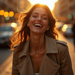 Fashion — Model In A Structured Trench Coat Photography #0126 (Stable Diffusion)