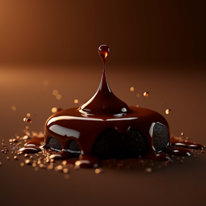 Fashion — Rich Dark-chocolate Dessert With A Glossy Product Ads #0045 (FLUX)