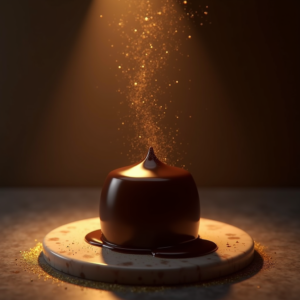 Fashion — Rich Dark-chocolate Dessert With A Glossy Product Ads #0093 (FLUX)