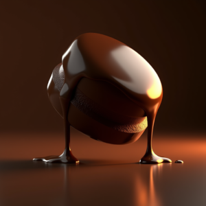 Fashion — Rich Dark-chocolate Dessert With A Glossy Product Ads #0147 (Ideogram)