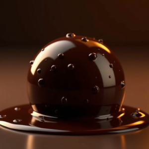 Fashion — Rich Dark-chocolate Dessert With A Glossy Product Ads #0159 (Ideogram)