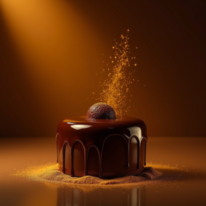 Fashion — Rich Dark-chocolate Dessert With A Glossy Product Ads #0201 (FLUX)